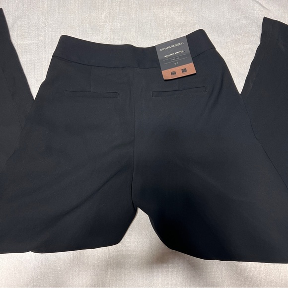 NWT Banana Republic High Rise Wide Leg washable stretch 2P work zip trouser - Picture 2 of 7
